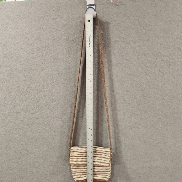 The Sak Classic Mini Crochet Purse Handbag Stripe Beige White Boho - Picture 14 of 16